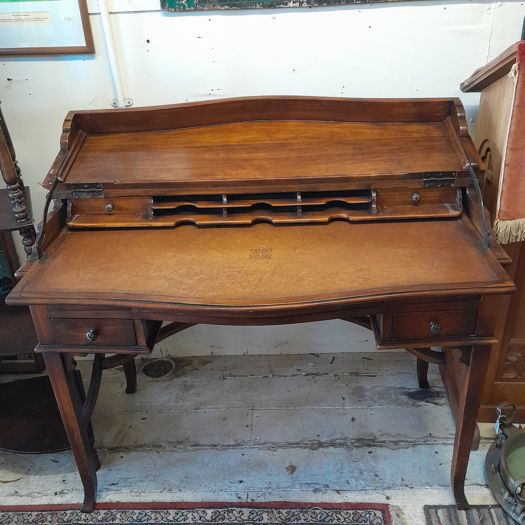 Stunning Antique Hardwood Desk 107cm Wide x 85cm Tall