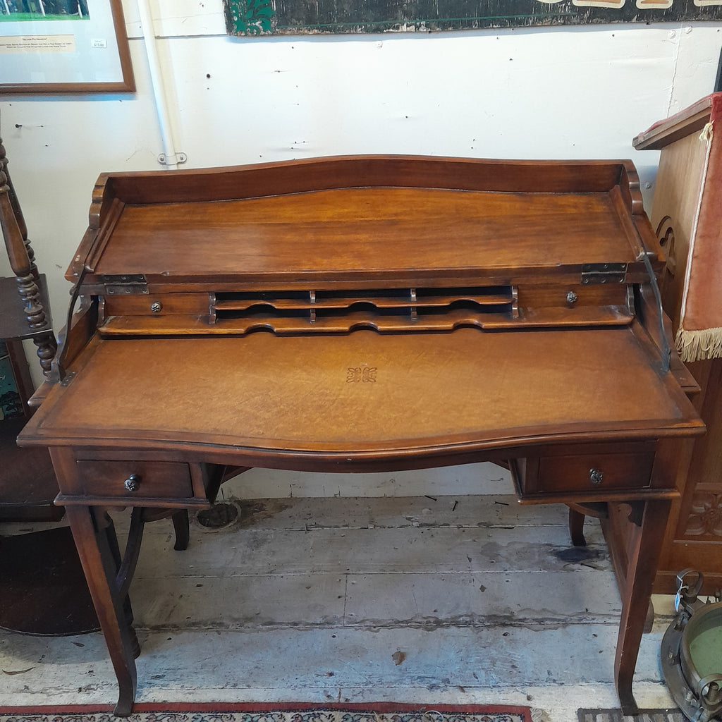Stunning Antique Hardwood Desk 107cm Wide x 85cm Tall