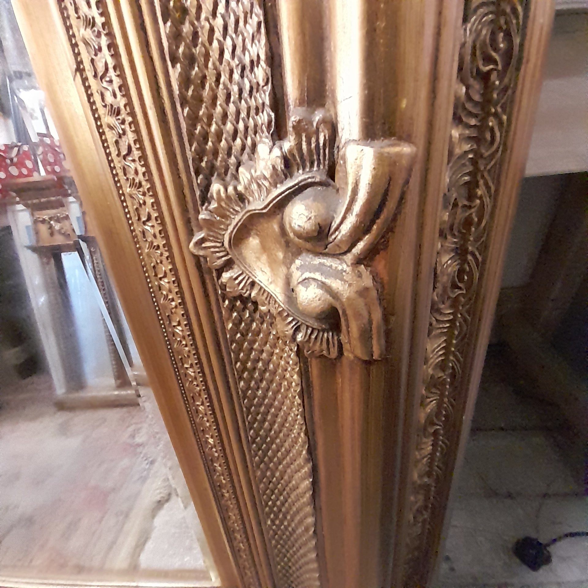 Large Ornate Decorative Gilt Italian Mirror 155cm x 127cm - Collection / Courier Required