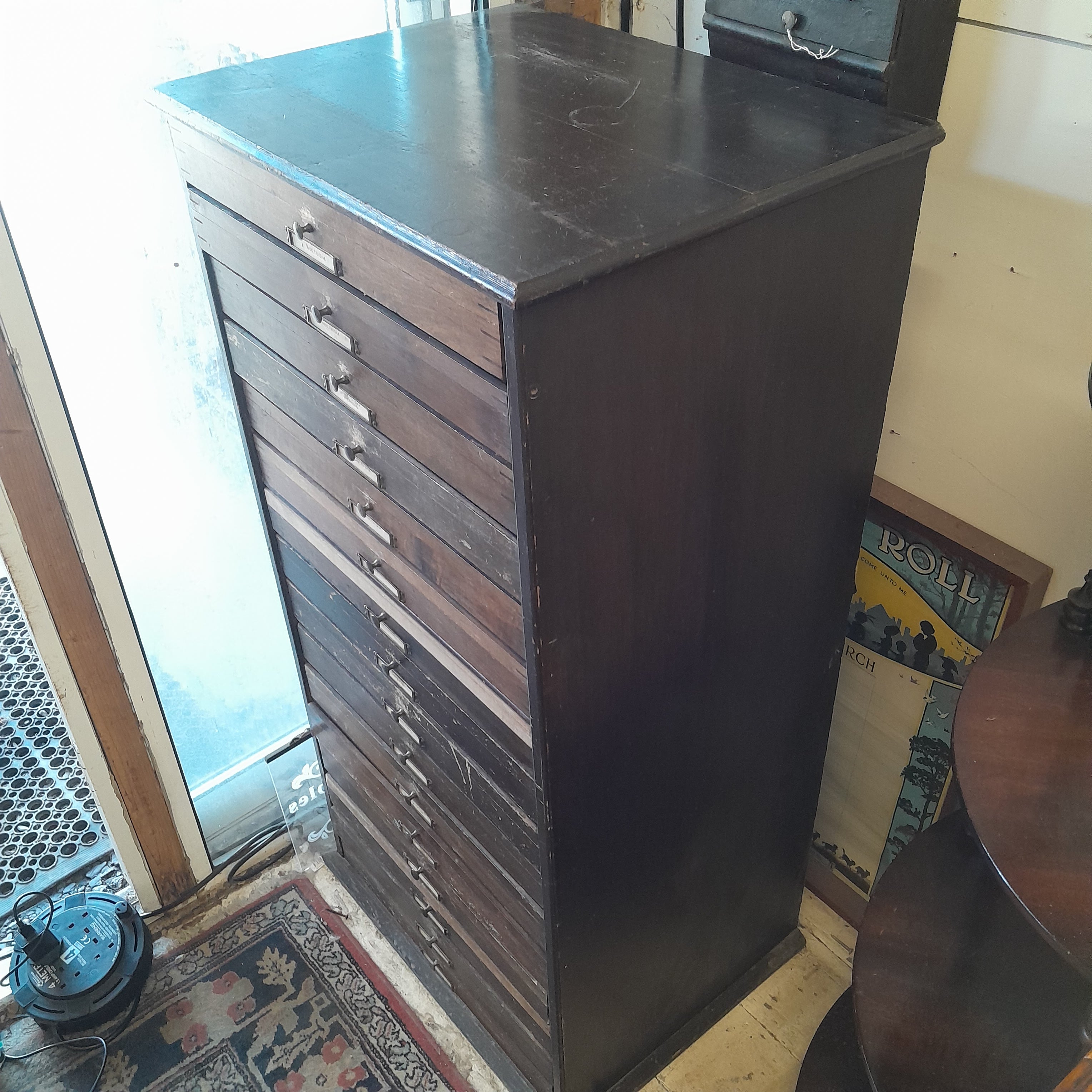 Wooden Butterfly Collectors Cabinet