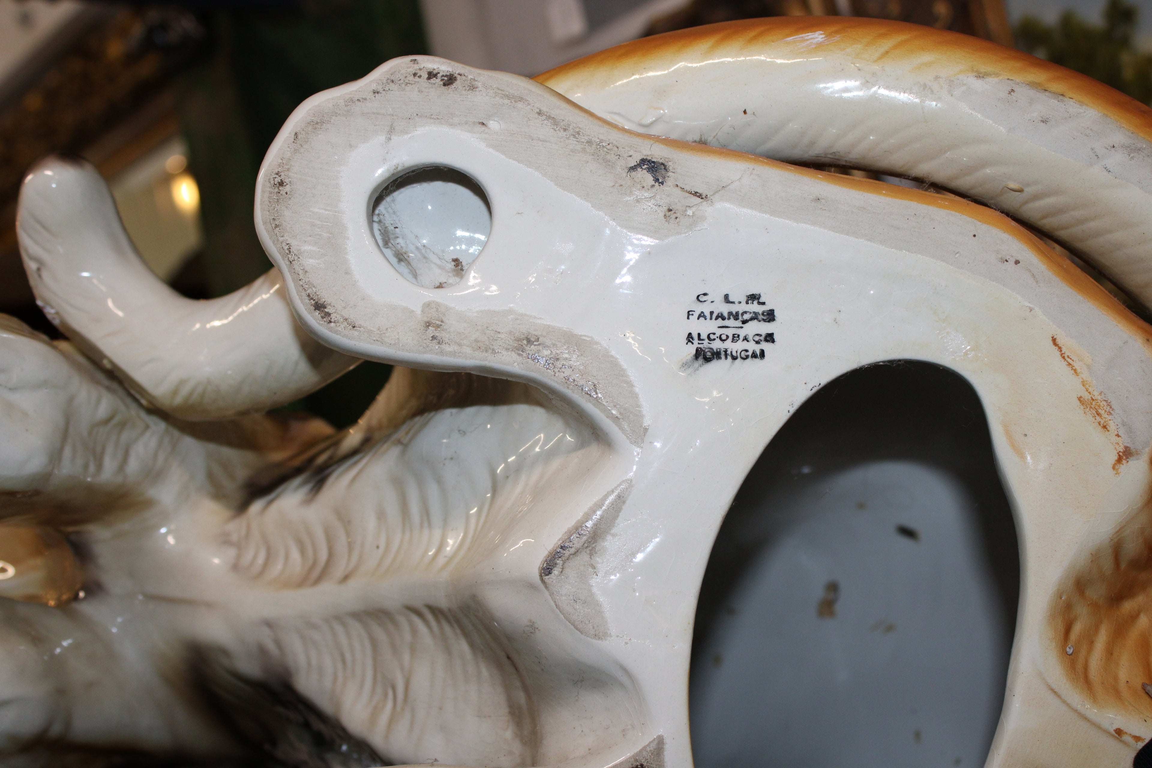 Large Portuguese Ceramic Tiger