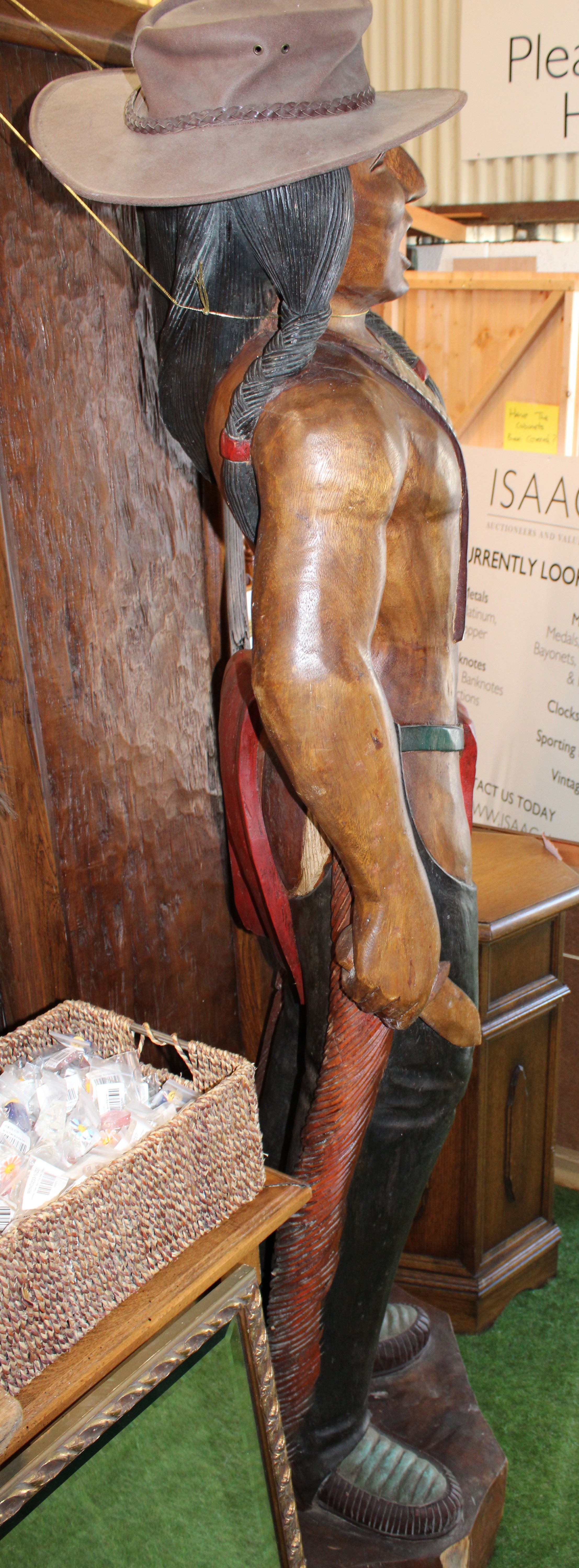 Large Wooden Indian Sculpture