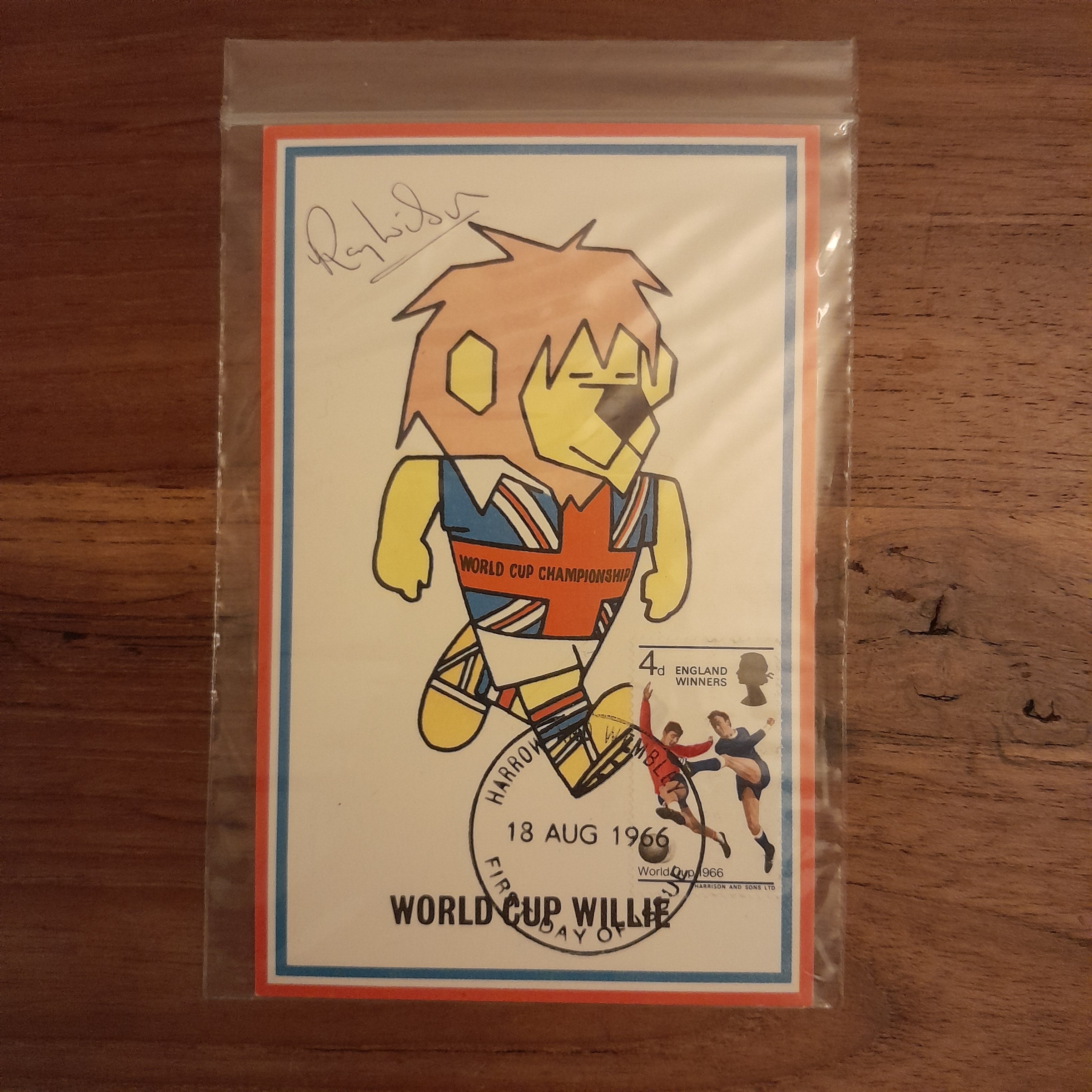 1966 World Cup Willies Card Hand Signed by Ray Wilson