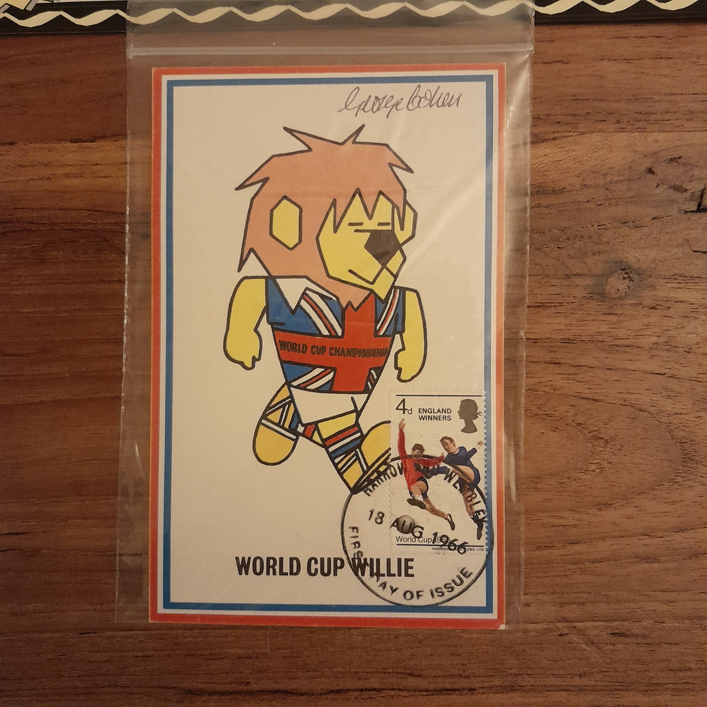 1966 World Cup Willies Card Hand Signed by George Cohen - Comes with COA